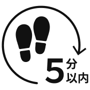 駅から5分以内